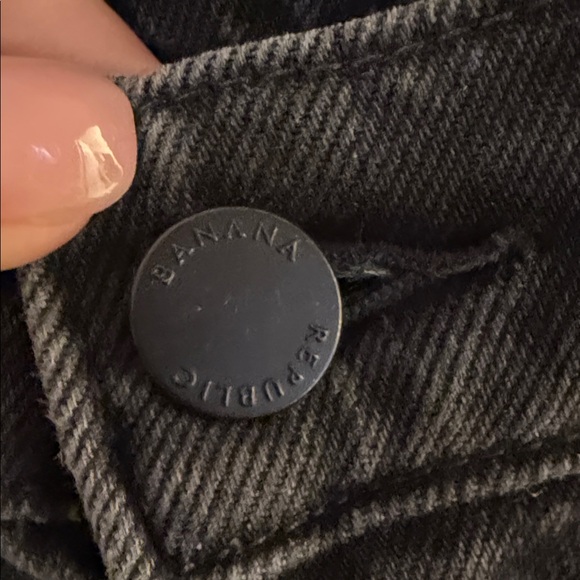 Banana Republic Premium High Rise Straight Leg Jeans - Black - Picture 6 of 8